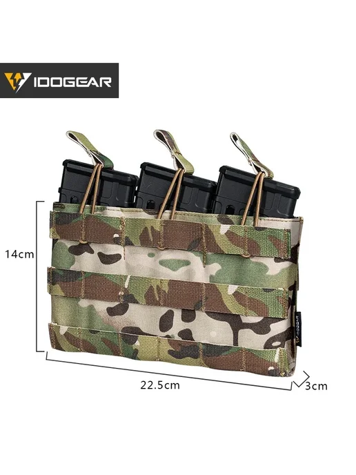 Нет бренда IDOGEAR Тройной чехол для магазинов 5.56 MCBK, черный, фото 5