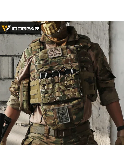 Нет бренда IDOGEAR Тройной чехол для магазинов 5.56 MCBK, черный, фото 6