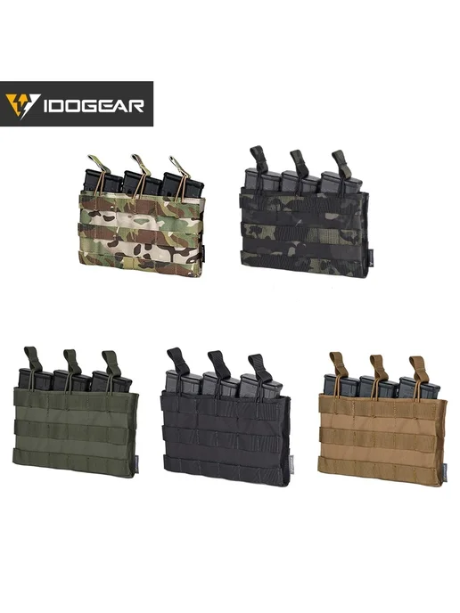 Нет бренда IDOGEAR Тройной чехол для магазинов 5.56 MCBK, черный, фото 7