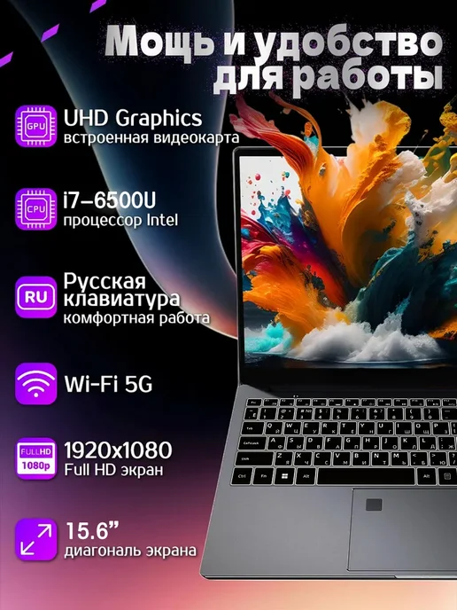 Intel Core i7 Игровой Ноутбук для игр мощный,32 2048ГБ,15.6“, 2048 ГБ, фото 4