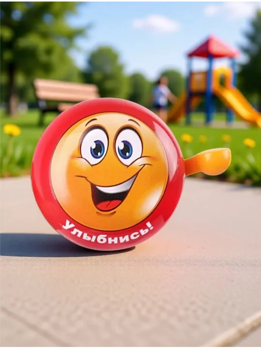 Vinca Sport Звонок велосипедный на руль Smile, красный, фото 3
