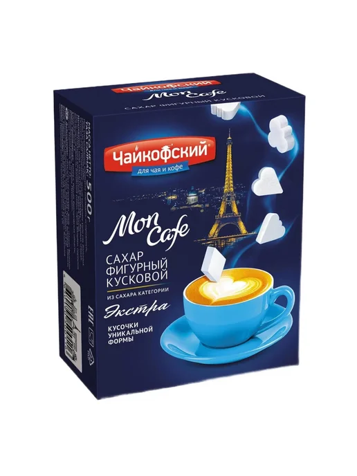 ЧАЙКОФСКИЙ Сахар кусковой Mon Cafe, фигурный, 2 шт по 500 г, 3 шт, 500 г, фото 3