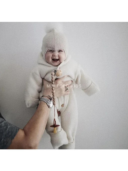 Jokkzo Детская шерстяная зимняя одежда 3-6 лет, бежевый, фото 6