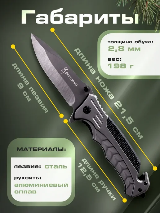 MilitaryMan Складной нож, серый, фото 2