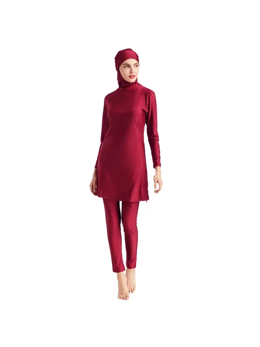 YONGSEN Женский мусульманский купальник 80% Nylon + 20% Span, красный