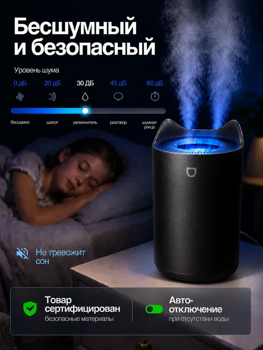 TECHVION Увлажнитель воздуха для дома с аромадиффузором и подсветкой, вариант, фото 3
