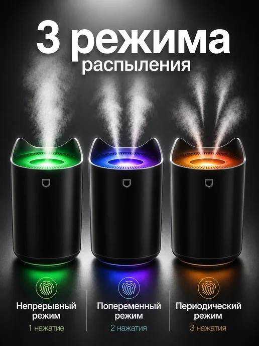 TECHVION Увлажнитель воздуха для дома с аромадиффузором и подсветкой, вариант, фото 6