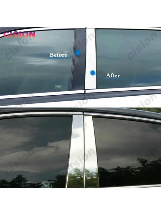 ZUIMI Накладка на стойку Honda Stream Black, черный, фото 3
