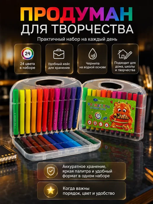 АС11 Набор фломастеров Brush Pen на водной основе в школу, зеленый, фото 5