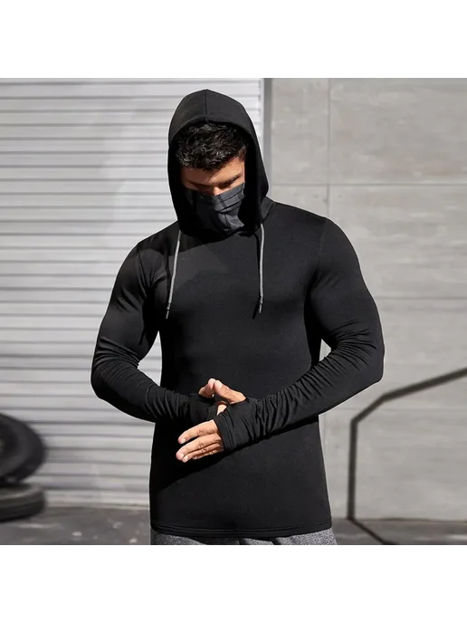 SANWOOD Мужские легкие спортивные толстовки с длинным рукавом для тр, синий, фото 4