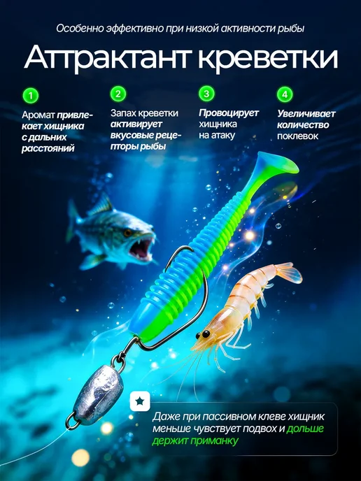 Green Fish Приманки мягкие на щуку GF Rebro 4" 02, зеленый, фото 3