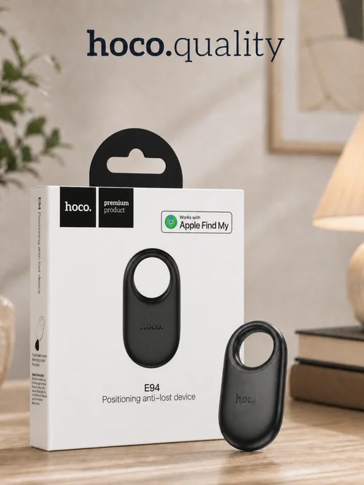 HOCO GPS трекер, bluetooth метка, bluetooth apple airtag, черный, фото 8