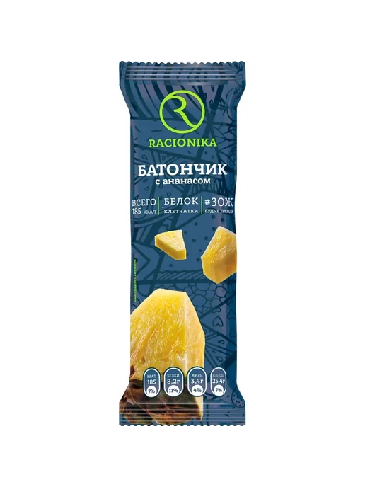 Racionika Батончик для похудения ананас 60гр, 60 г