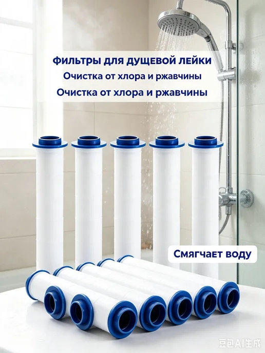 Сменные картриджи для душевой лейки, длина 95 мм,10шт, 10 шт