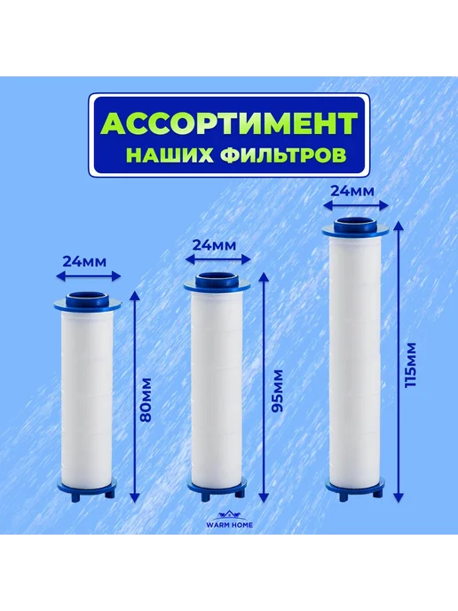 Сменные картриджи для душевой лейки, длина 95 мм,10шт, 10 шт, фото 6