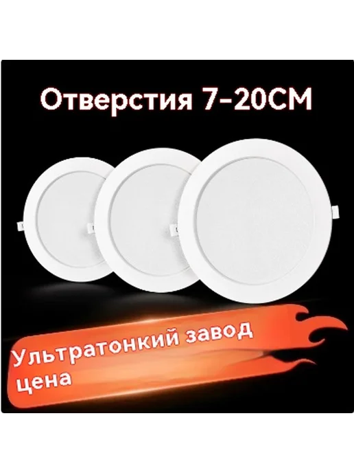 Ультратонкий светильник в гостиной, вариант, фото 2
