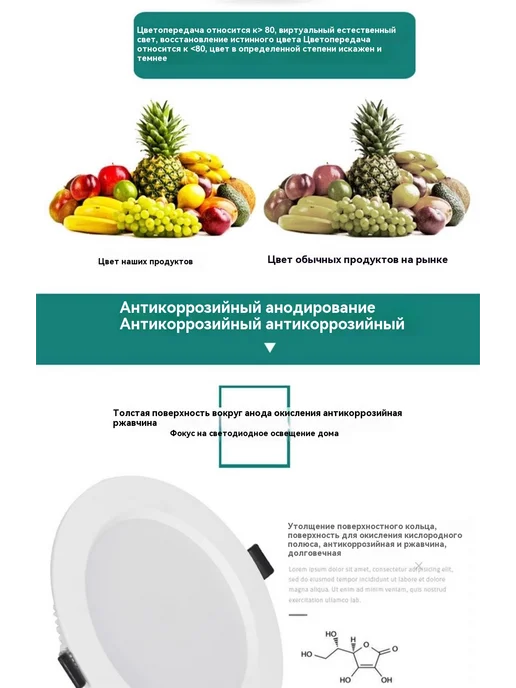 Ультратонкий светильник в гостиной, вариант, фото 7