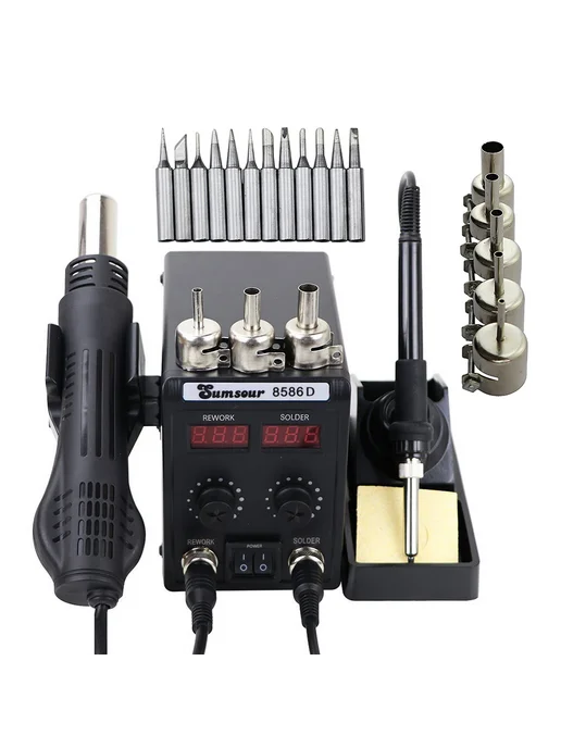 Sumsour 8586D 2-в-1 паяльная станция, мощный набор для ремонта телеф…, вариант