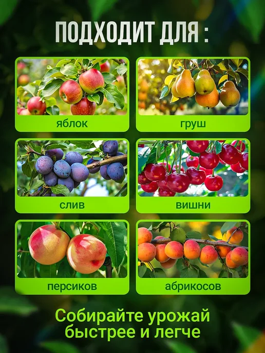 Плодосборник для фруктов телескопический, красный, фото 4