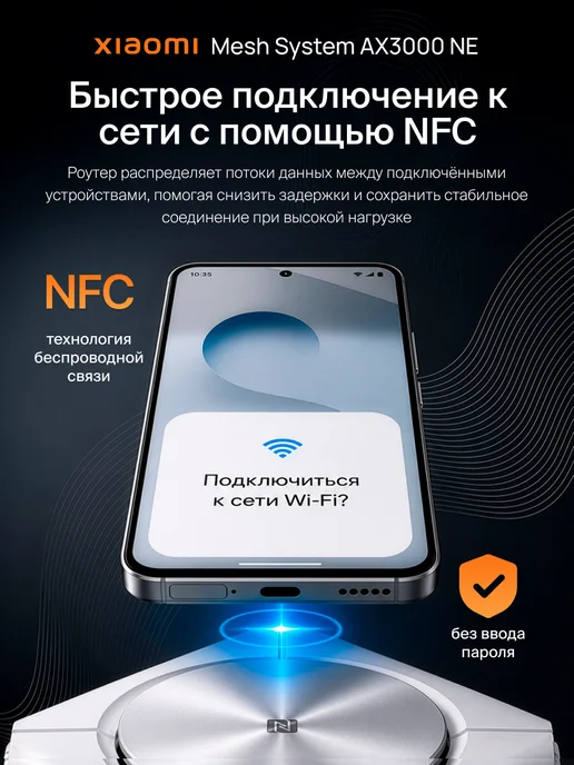 Xiaomi Роутер Wi-Fi Mesh Sistem AX3000 NE RU, вариант, фото 6