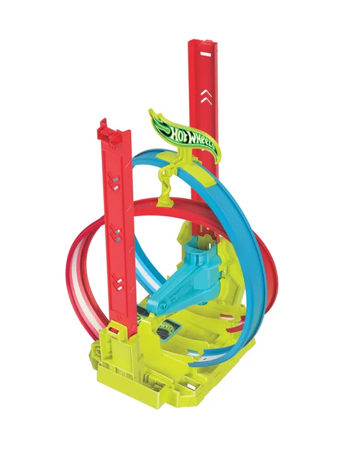 Hot Wheels Хот Вилс игрушечный трек HPC05 трасса с пусковым устройством, синий, фото 7