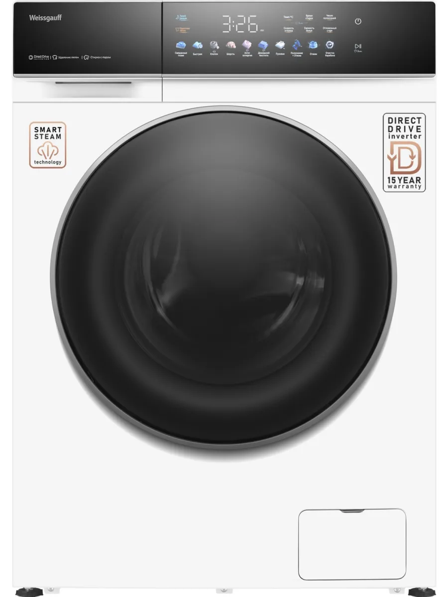 Weissgauff Стиральная машина WM 62210 Direct Drive Touch Inverter Steam