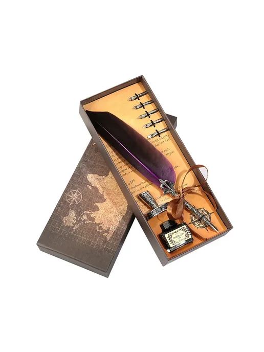 Перьевая ручка Crown Feather，Фиолетовый, фиолетовый