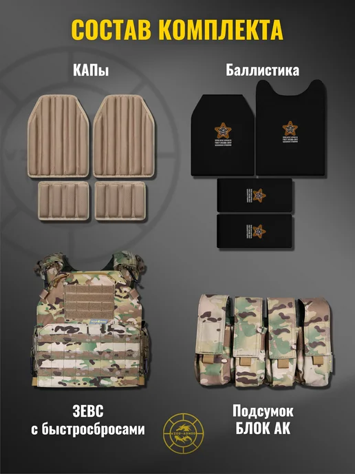 WZoR-Armor Бронежилет "Зевс" с баллистикой СВМПЭ бр1 (24 слоя), зеленый, фото 2