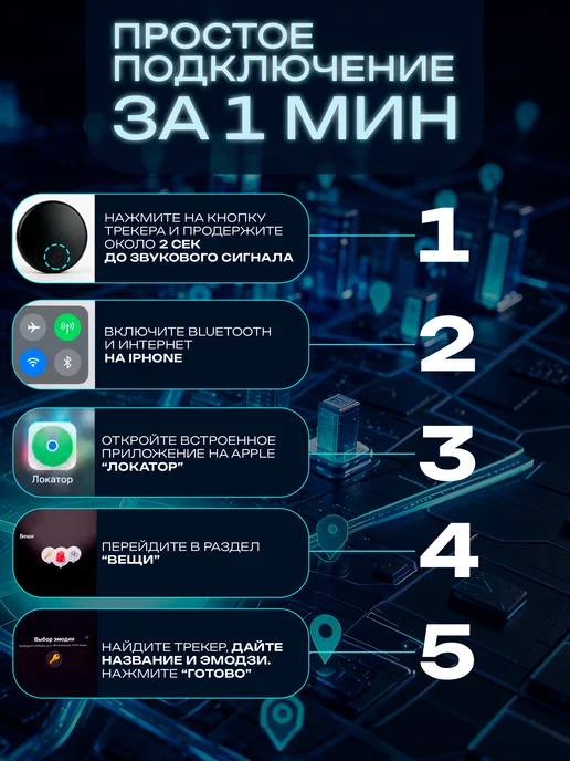 GPS трекер для отслеживания, черный, фото 3