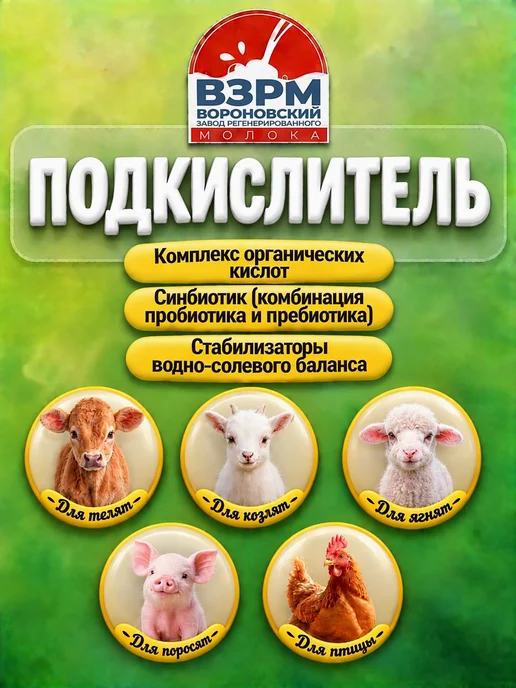 АО "Вороновский завод регенерированного молока" Подкислитель сухой "LOGAS-Биостабилизатор", кормовая добавка…, 500 мл, фото 2