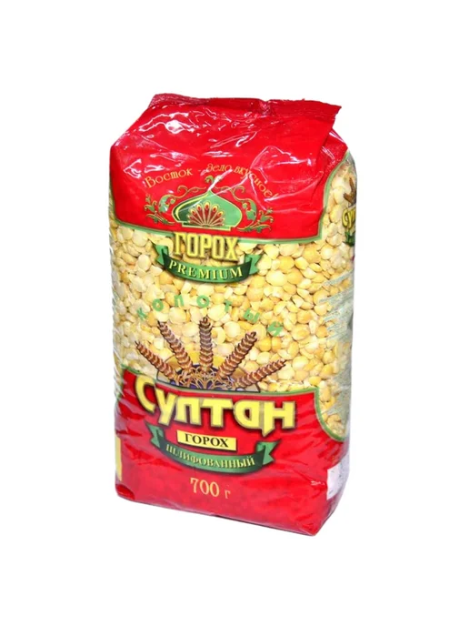 Султан Горох шлифованный колотый, 2 шт по 700 г, 2 шт, 700 г, фото 2
