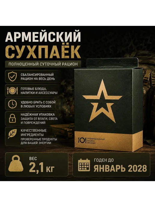 Сухпаек армейский ИРП суточный, вариант, фото 2