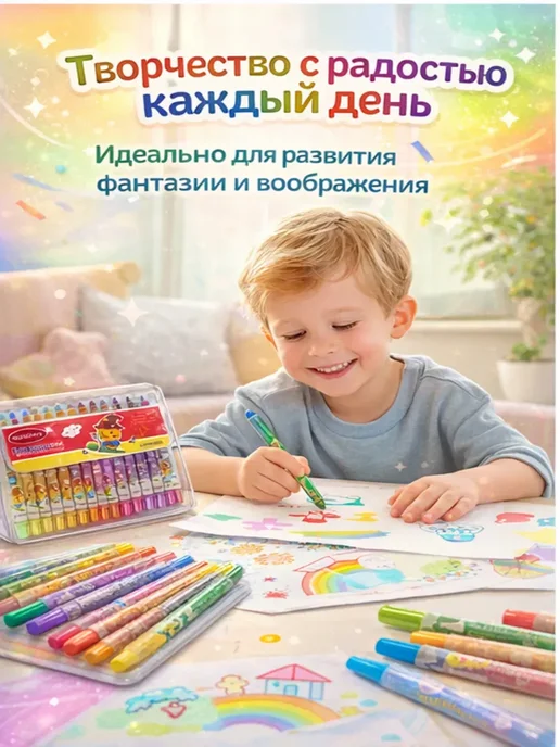 ирми мелки для детского творчества 36 насыщенных цветов*, голубой