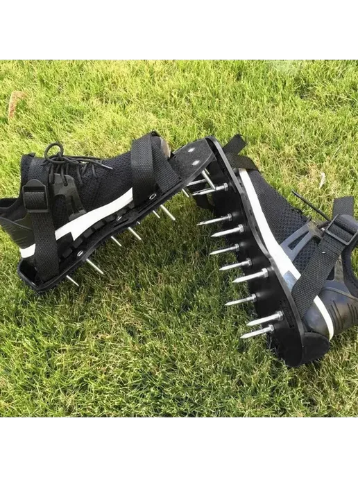 Тапки-амортизаторы для газона с шипами, регулируемый ремень, вариант, фото 8