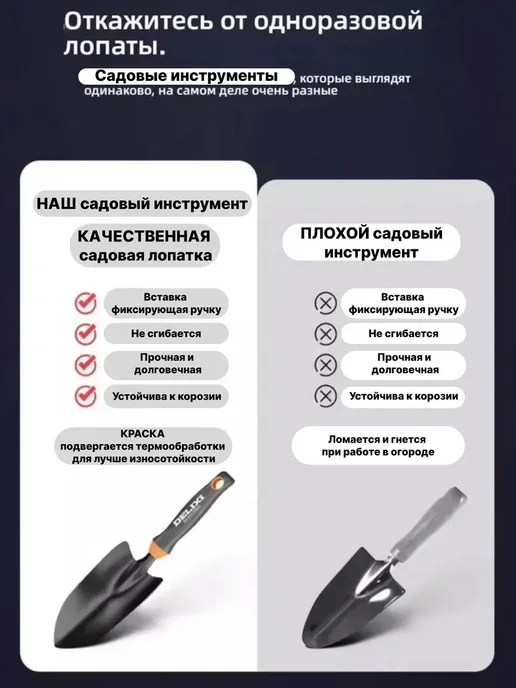 Набор садовых инструментов для огорода, вариант, фото 2