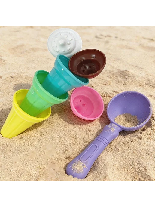 Набор детский для песка и снега, игрушки мороженое, для, фиолетовый, фото 2