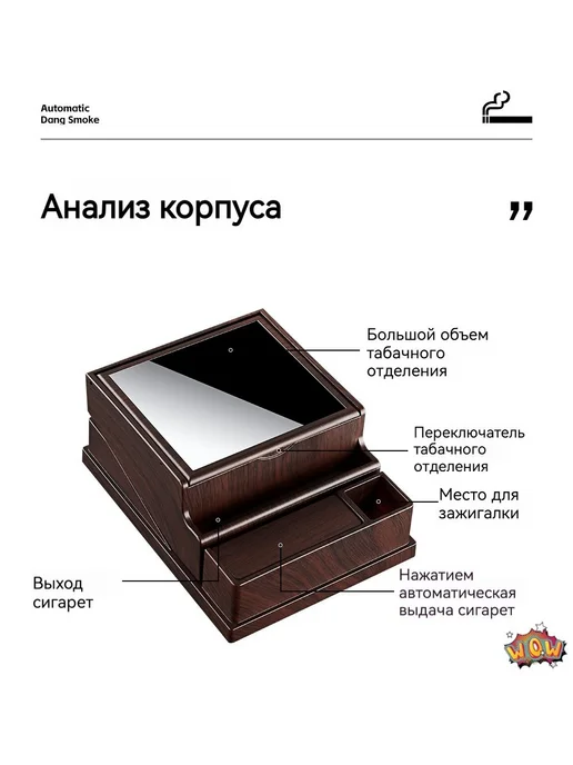 Коробка для сигарет с автоматическим отскакиванием для типа, вариант, фото 5