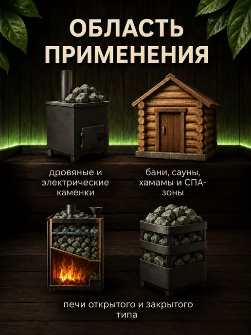 КАМНИ для бани и сауны ГАББРО ДИАБАЗ галтованный 1 кг, фракц, 1 кг, фото 4