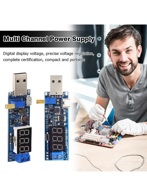 Модуль питания с USB-A и Type-C, вариант, фото 4