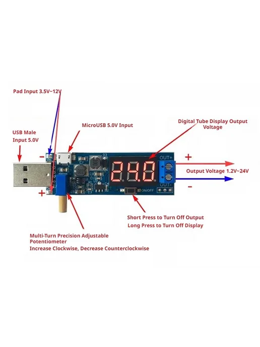 Модуль питания с USB-A и Type-C, вариант, фото 5