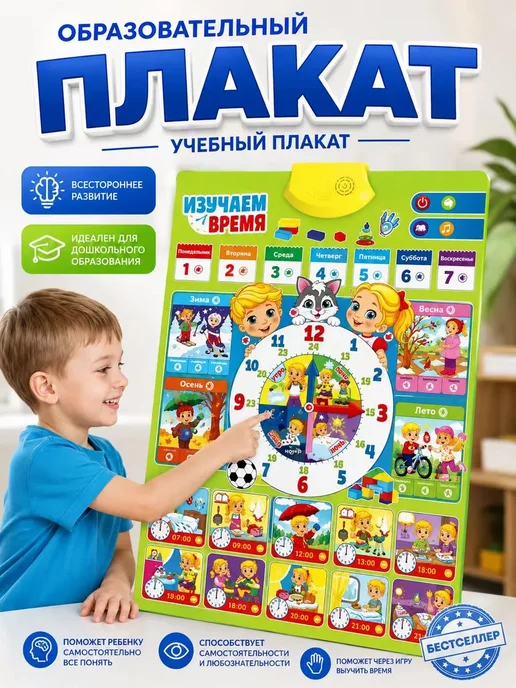Образовательный плакат, зеленый