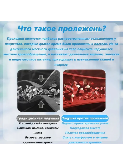 Поддерживающая подушка 20x50 см, пена bamboo memo, 20x50 см, фото 4