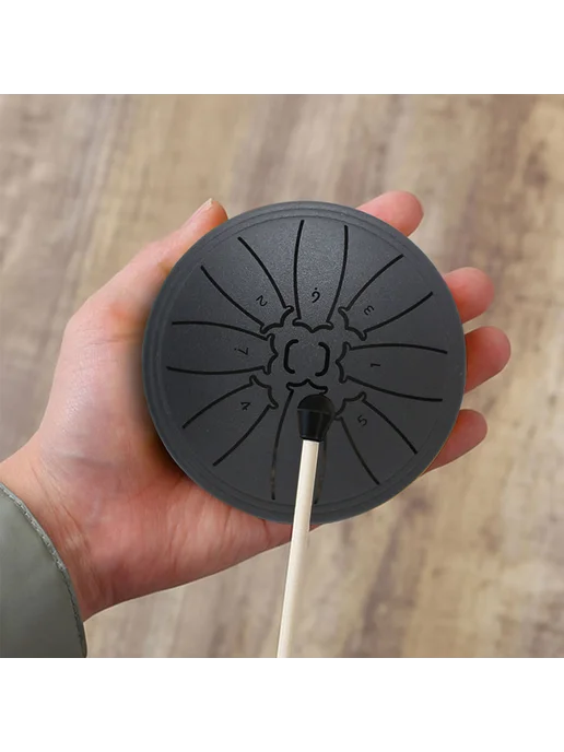 8 нотный Steel Tongue Drum Handpan черный, перкуссионный инс, черный, фото 2