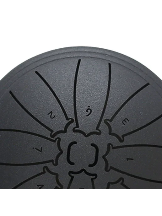 8 нотный Steel Tongue Drum Handpan черный, перкуссионный инс, черный, фото 8