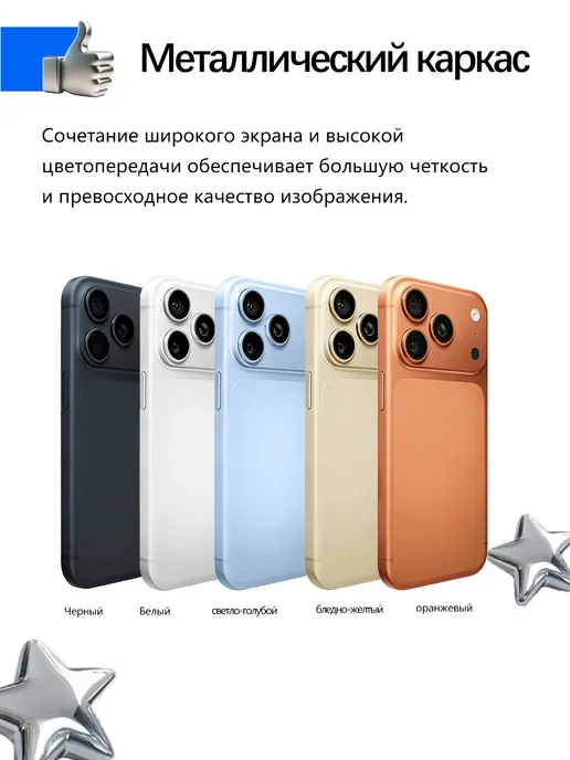 Смартфон Pro Max 17 Pro Max 1 ТБ, серебристый, фото 4