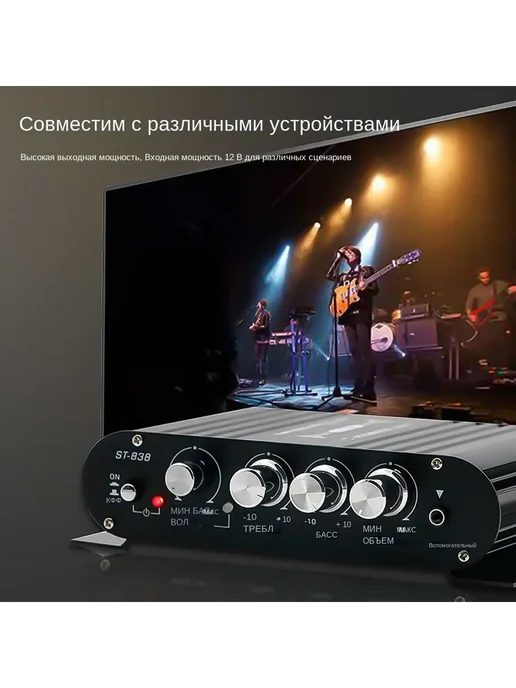 ST-838 HiFi 2.1-канальный усилитель мощности для сабвуфера, вариант