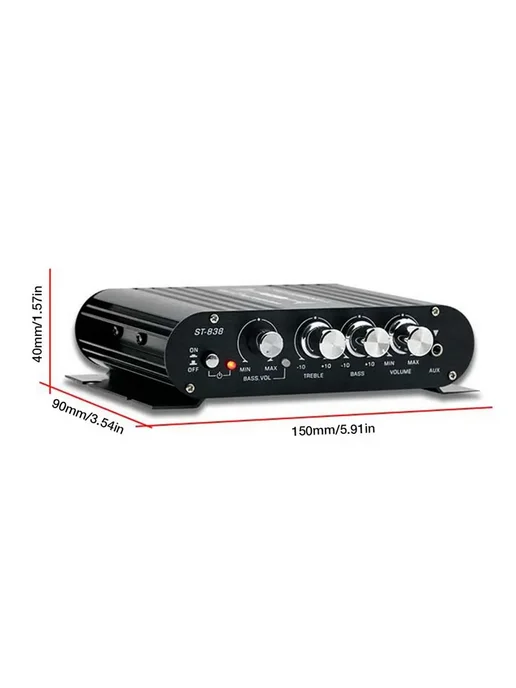 ST-838 HiFi 2.1-канальный усилитель мощности для сабвуфера, вариант, фото 6