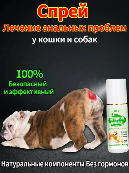 Спрей-помощник при проблемах анальных желез у собак, 100 мл