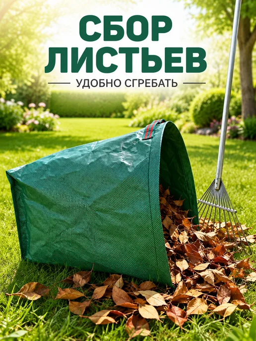 Мешок-совок садовый для листьев 234 л, 234 л, фото 3