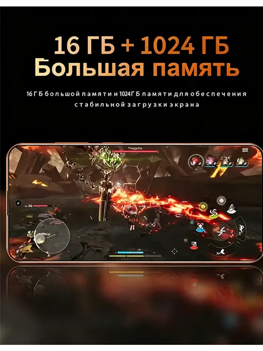 Смартфон Pro Max Phone 17 Pro Max 16/1024 ГБ, серебристый, фото 5